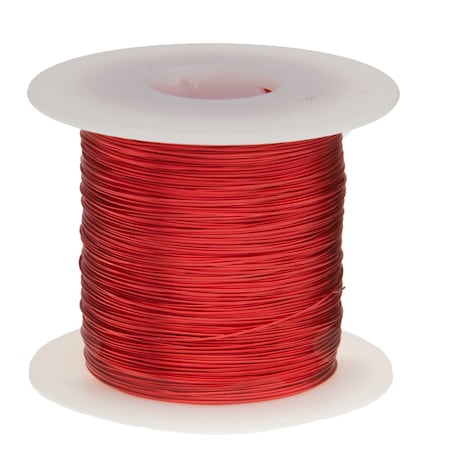 REMINGTON INDUSTRIES Magnet Wire, Heavy Build Enameled Copper Wire, 21 AWG, 2.5 lb, 988' Length, 0.0310" Diameter, Red 21HNS2.5